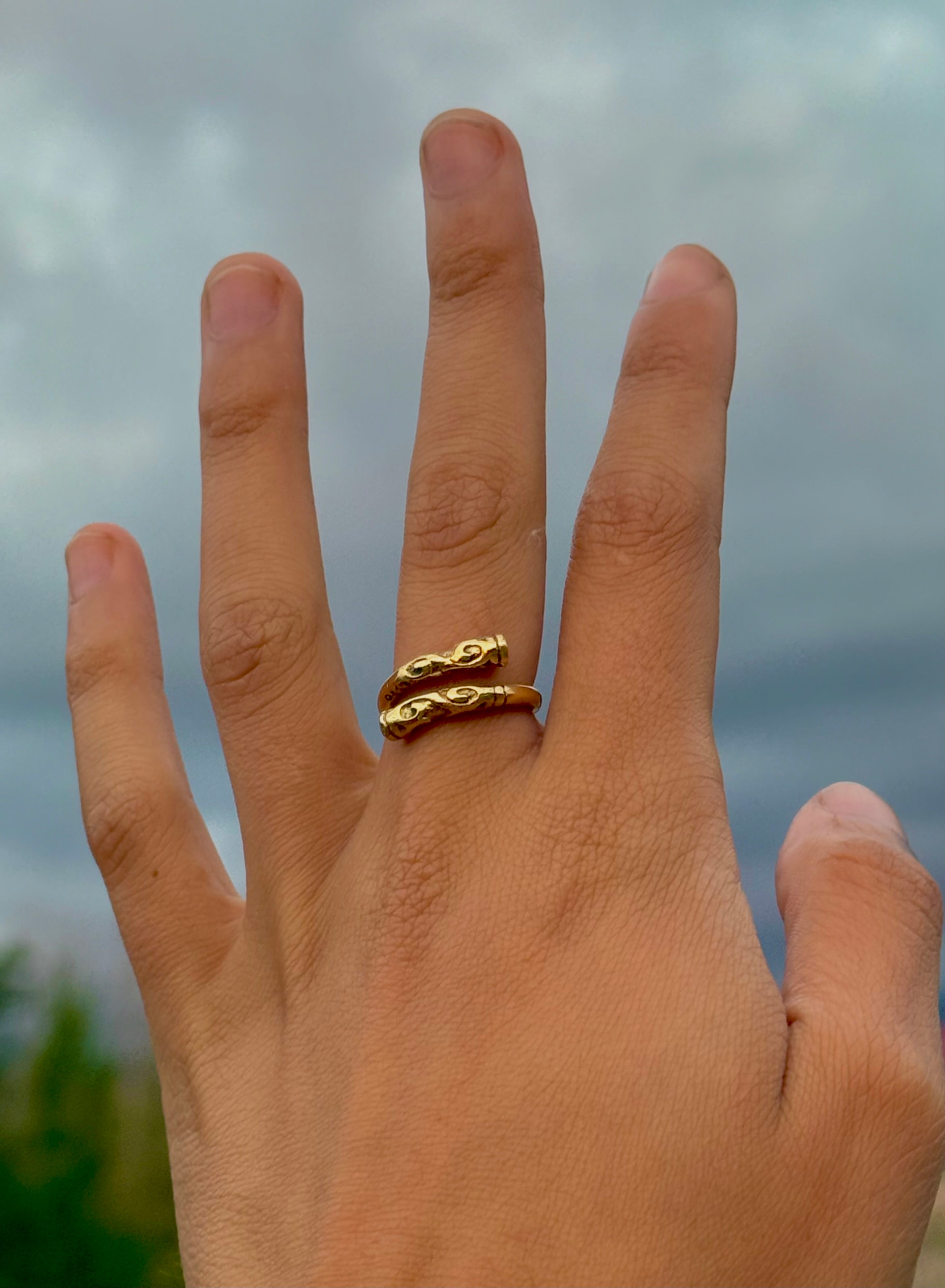 Espiral de Vida Sagrada ~ Anillo Minimalista Boho