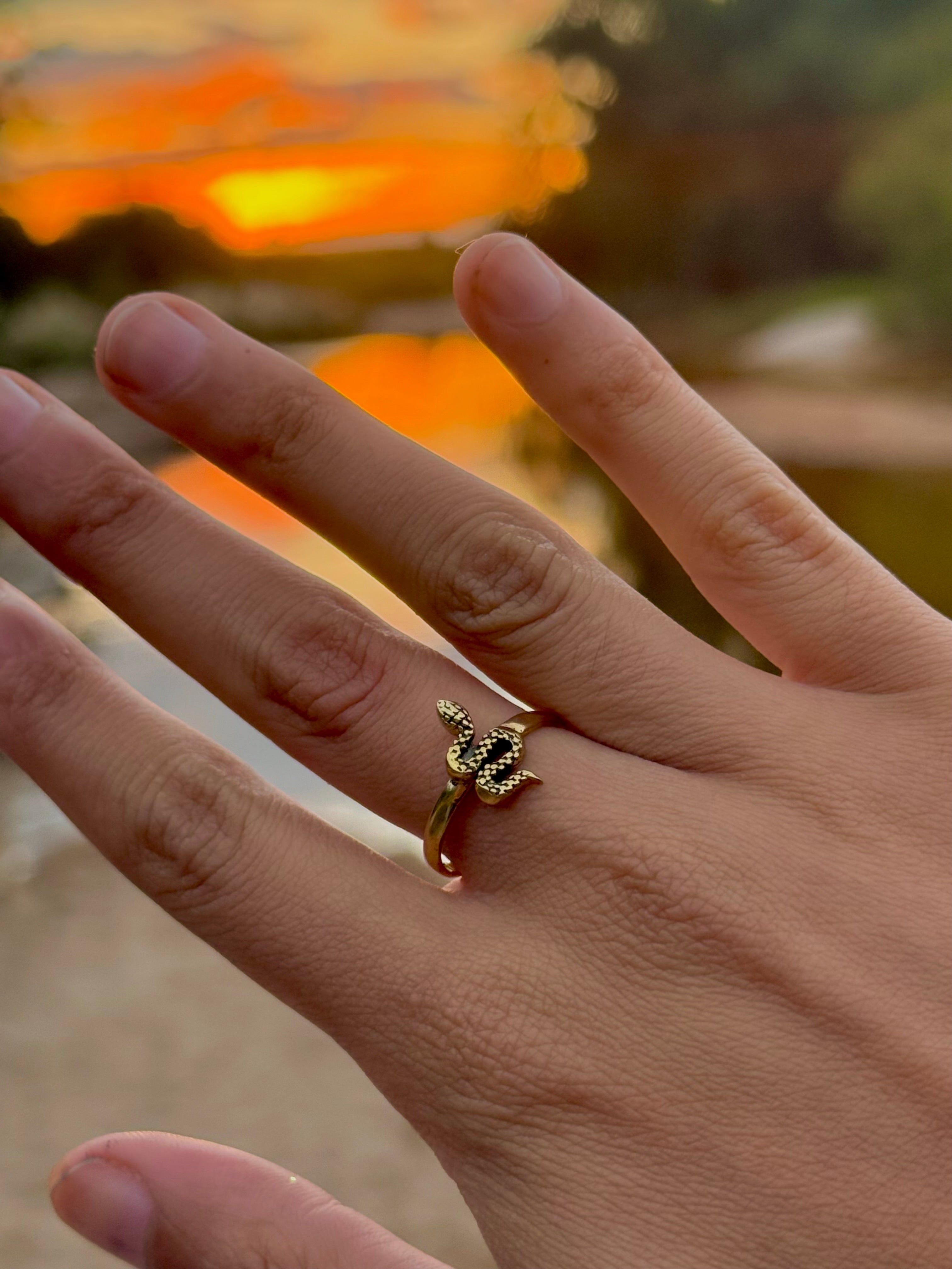 Serpiente Solar Ancestral ~ Anillo Boho Chic