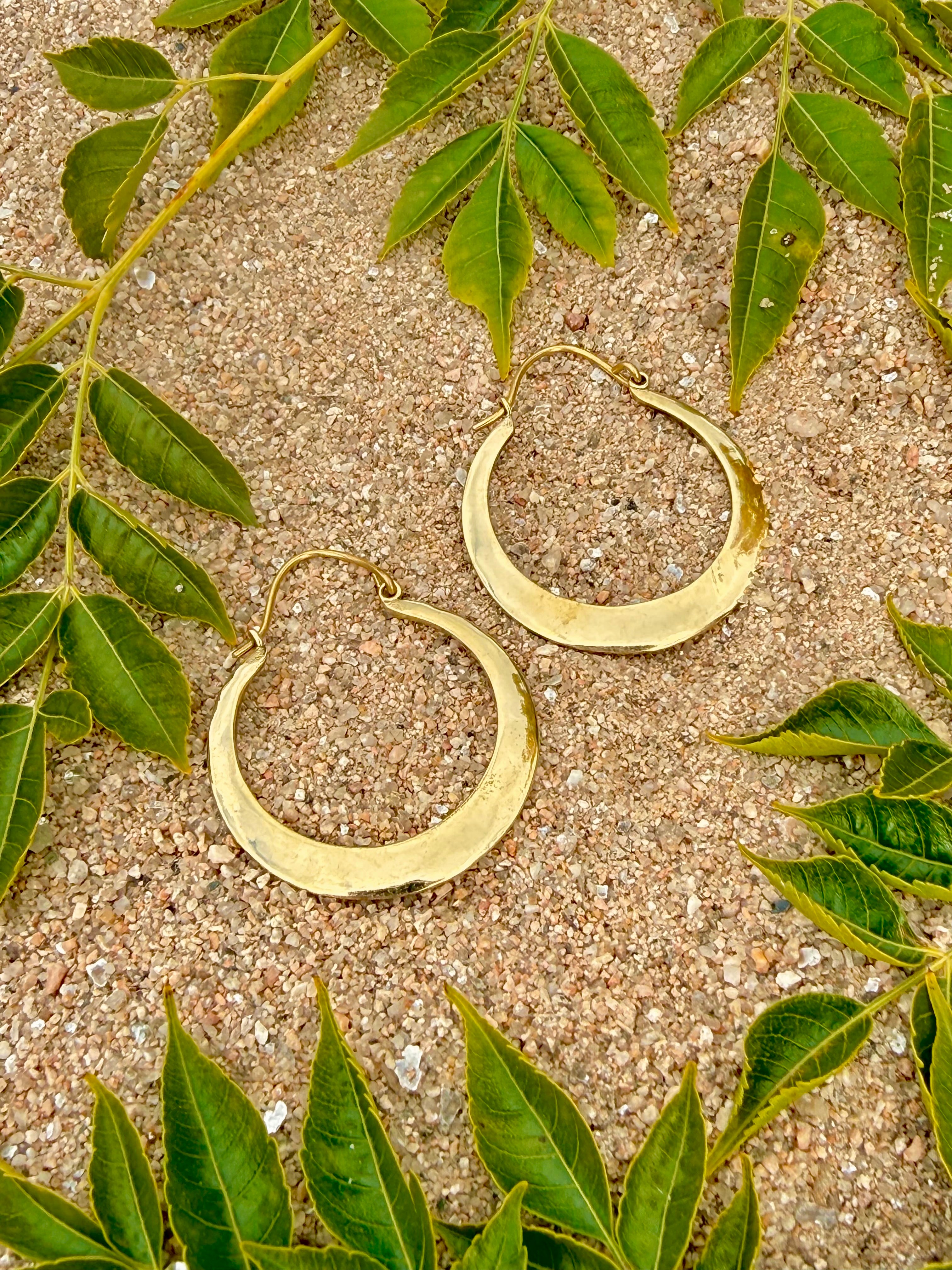 Aros Olas Doradas ~ Joyería Bohemia