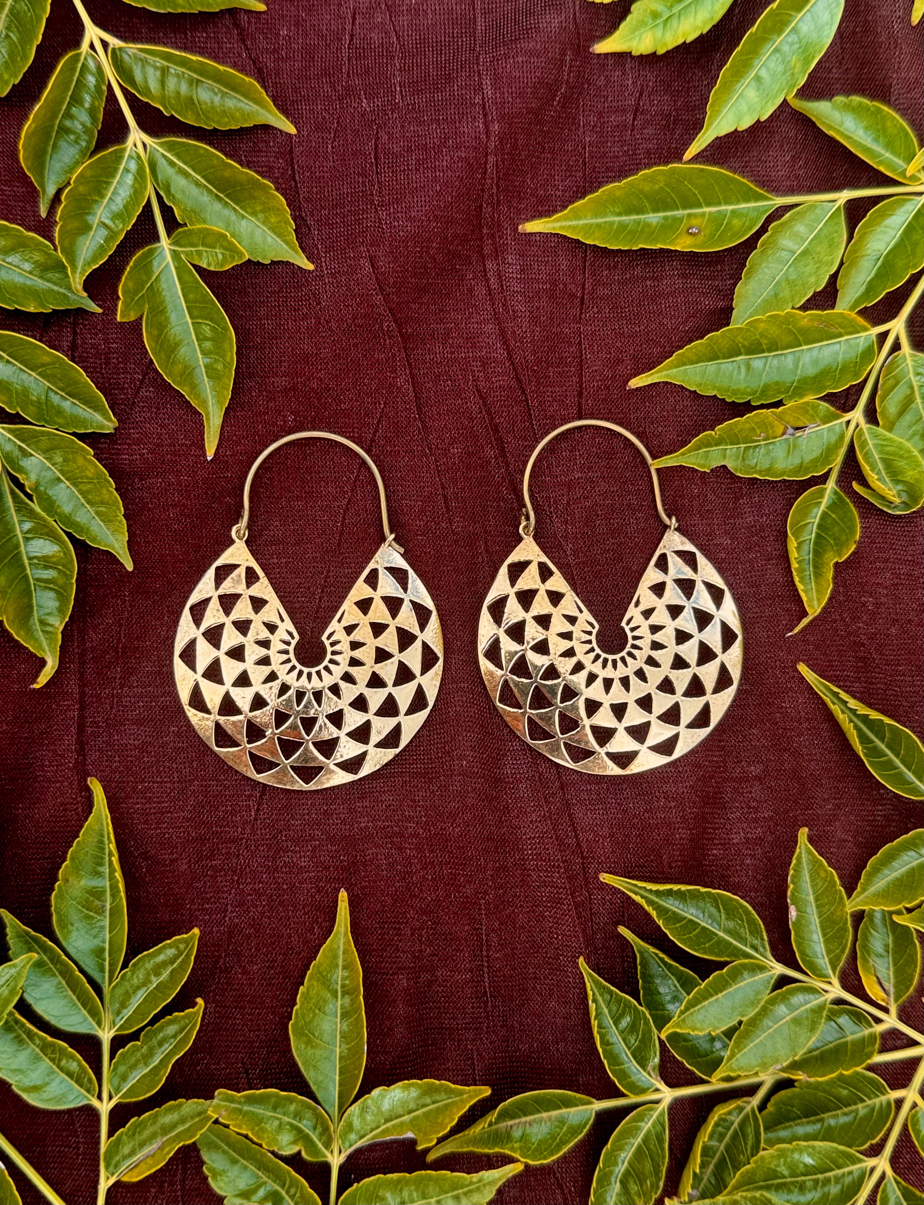 Aros Hexa Mandala ~ Joyería Bohemia