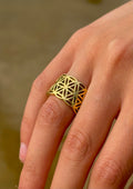Geometría Divina ~ Anillo Dorado Boho